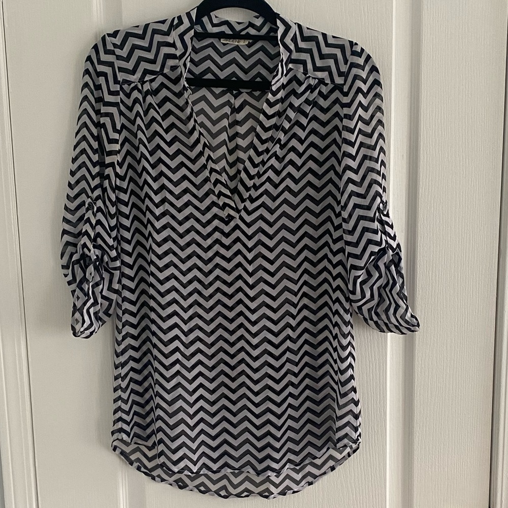 Chevron Striped Blouse